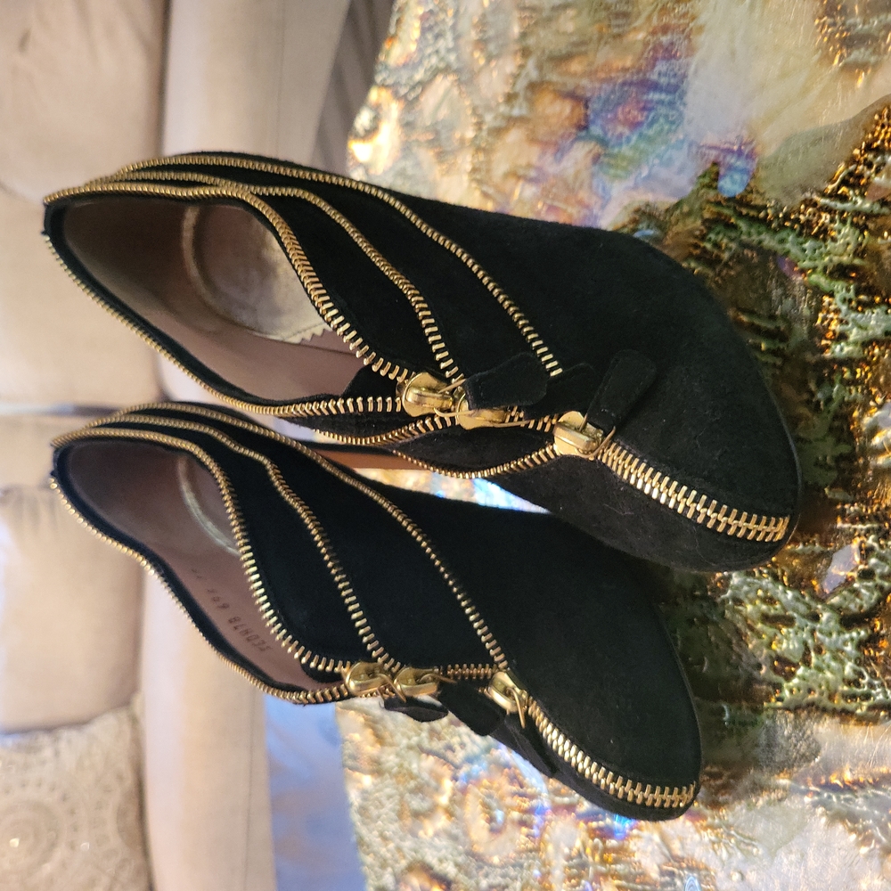 Emporio Armani triple zipper booties pumps 38